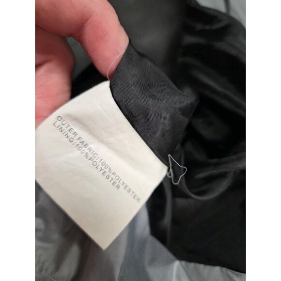 Mossi Windbreaker Rain Jacket Silver Gray Black XL Hooded Coat Racing Motorsport - Picture 4 of 8